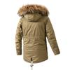 Mid-length Workwear Cotton Coat Winter Men's Thickened Large Fur Collar Hooded Cotton Coat