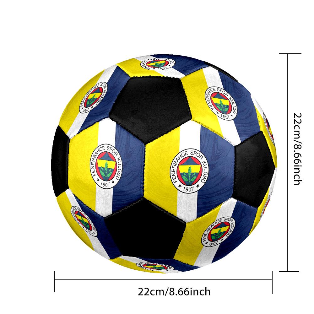 Fenerbahçe S.K Pallone da Calcio Colorato Per Tutte le Età Cucito a Macchina PVC Pronto per la Competizione Resistente Alto Rimbalzo.TAGLIA5