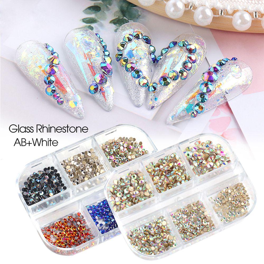 

Алмазный камень для ногтей Flatback AB Crystal Sparkly Nail Art Rhinestone 3D Glass