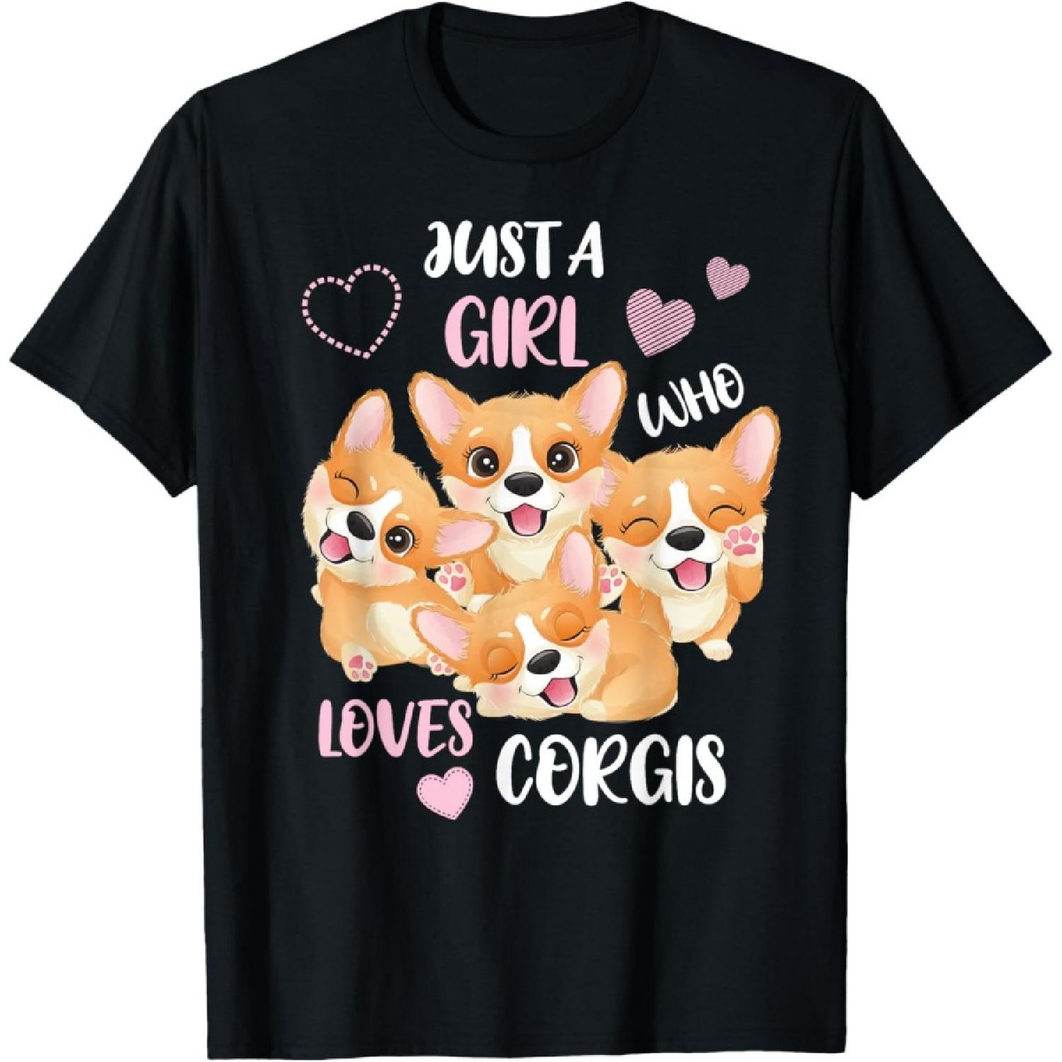 Футболка  Просто девушка, которая любит корги S