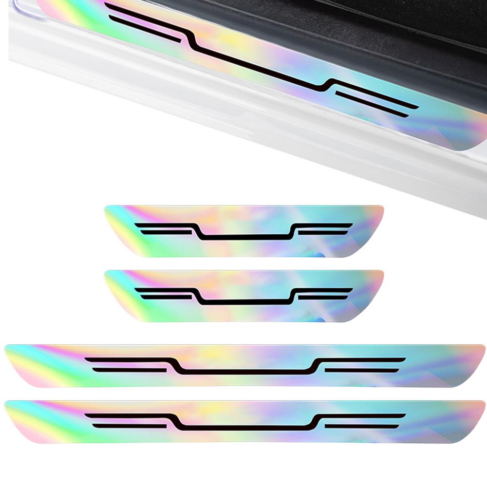 Autotürschwellenschutz Leistenschutz Schwellenschutz 4X Kohlefaser Schutz Kratzfest Autoaufkleber Zum Schutz Stufen