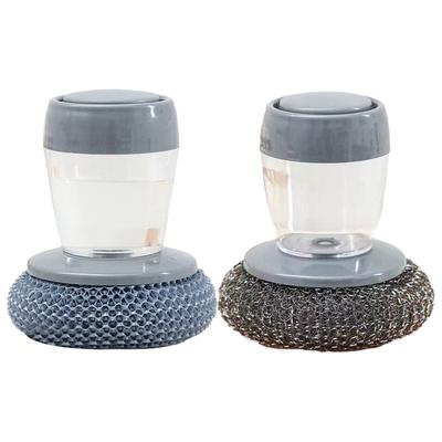 Metal Soap Scrub Brush Utensil Steel Wire Cleaner Kitchen Rust Pot Pans Cleaning Scrubber Steel Rust Remover Scraper Brush Kit