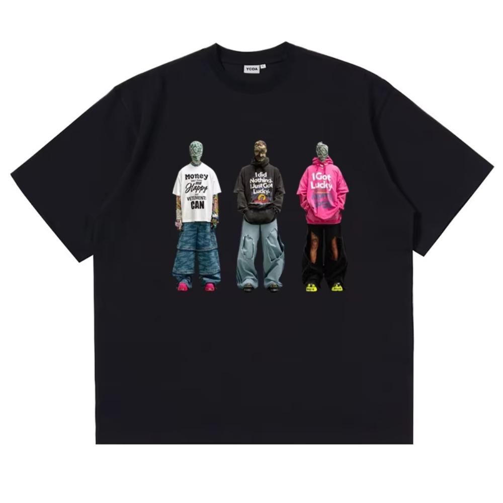 Retro Grafik Print T-Shirt Damen Lässig O-Ausschnitt Kurzarm Locker Modekleidung Damenkleidung Ästhetische Kleidung