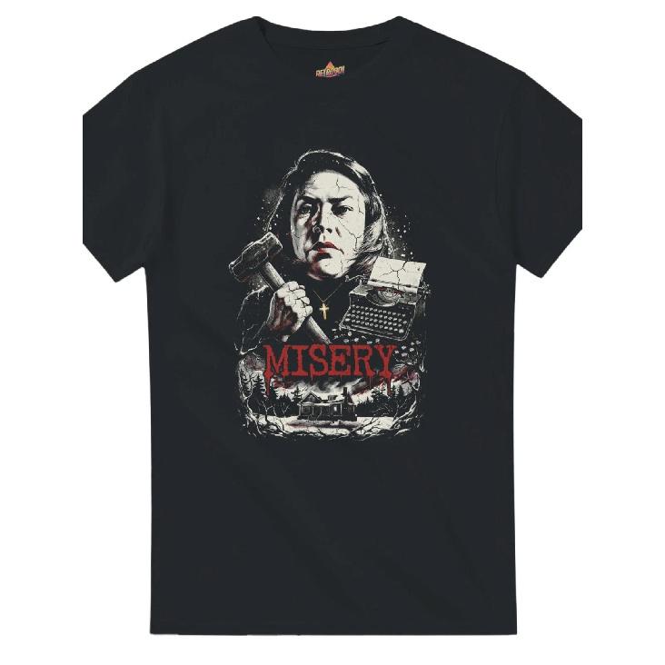 T-shirt Nera Unisex Ispirata al Film Misery, S-5XL, Maglietta Horror Anni '90
