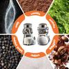 Salt And Pepper Shakers with Stainless Steel Lids Reusable Spice Jars Clear Easy-Fill Spice Storage Organizer for Kitchen Camping