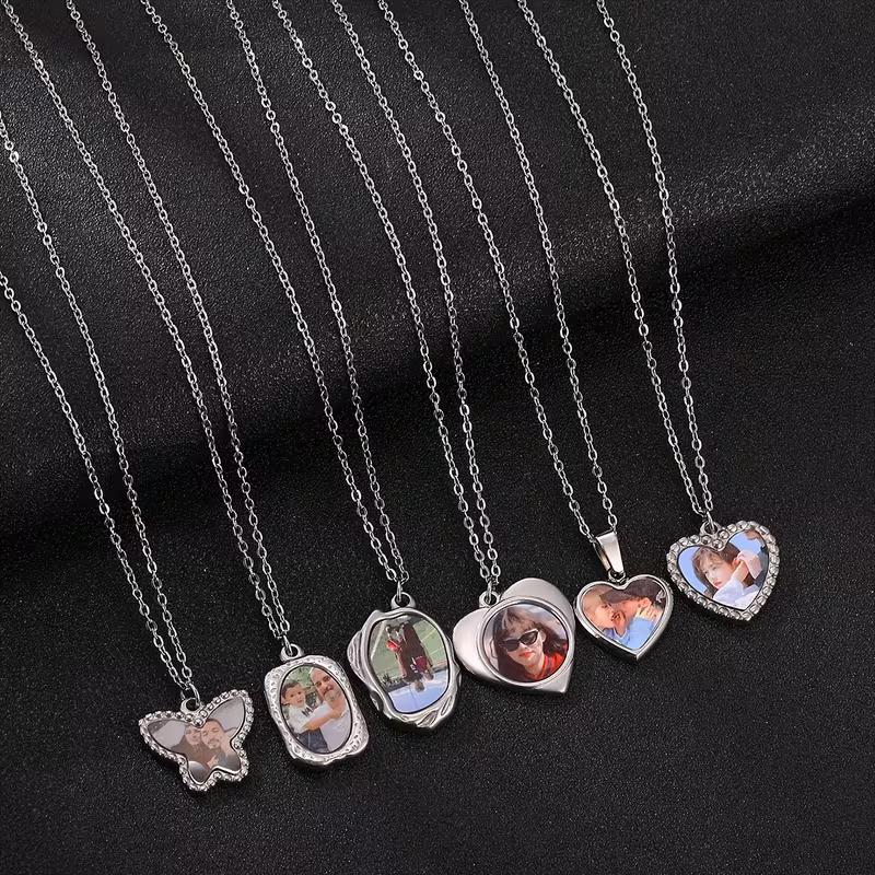 Custom Image Heart Locket Necklace For Women Stainless Steel Personalized Secret Romantic Anniversary Lover Jewelry Mama Gifts
