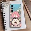 W-Spy X F-Family Anime Phone Case For Samsung Galaxy A73,A21s,A22,A31,A52,A53,A71,A41Soft Black Shell