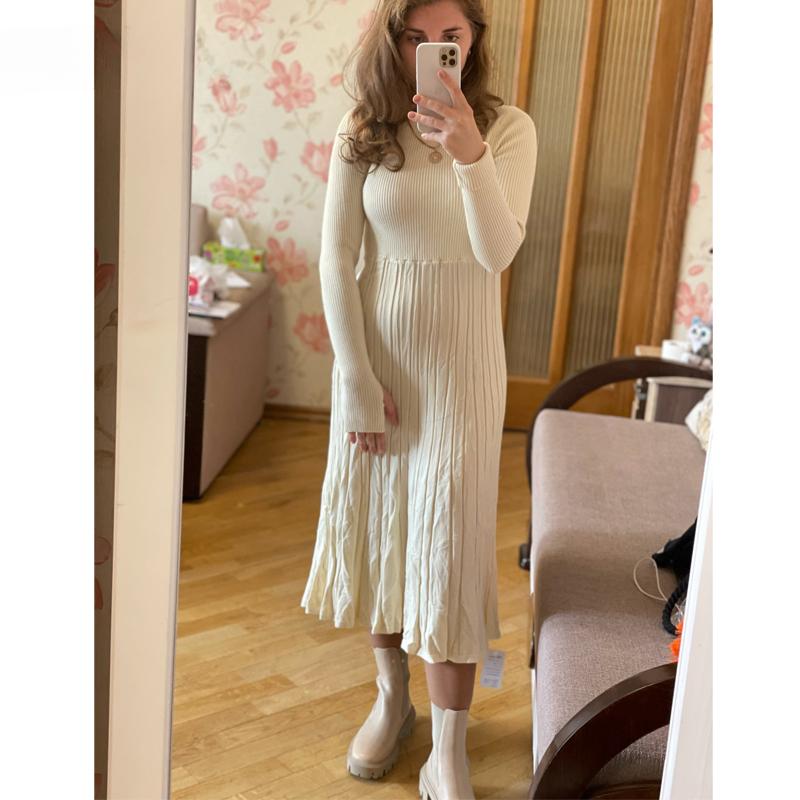2023New Chic Frauen Lange Stricken Maxi Pullover Kleid Herbst Winter Gestrickte EINE Linie Kleid Rippen Dick Weihnachten Pullover Party Kleider