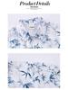 Chinese Ink Wash Bamboo Leaf Print Short Sleeve Casual Shirt