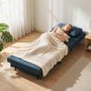 Convertible Armchair, 1-Seat, 3-in-1 Click-Clack, Adjustable Backrest, Pillow, Blue