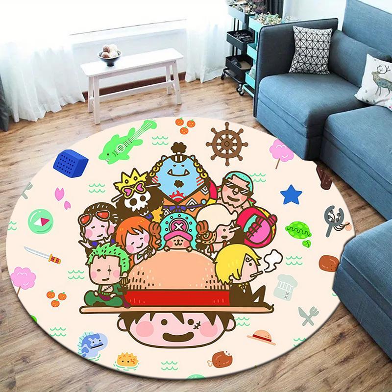 One Piece Round Area Rug Carpet Rug For Living Room Bedroom Sofa Playroom Decor Nonslip Floor Mat