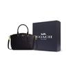 Coach Sadie 30 Umhängetasche Mit Goldfarbenen Metallakzenten Aus Genarbtem Leder Damen Handtaschen Schwarz CCM70-IMBLK