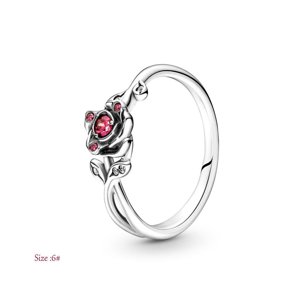 New 925 Silver Charm Sparkling Red Heart Halo Bead Fit Red Heart Necklace For Women G Ift Fine Jewelry Diy