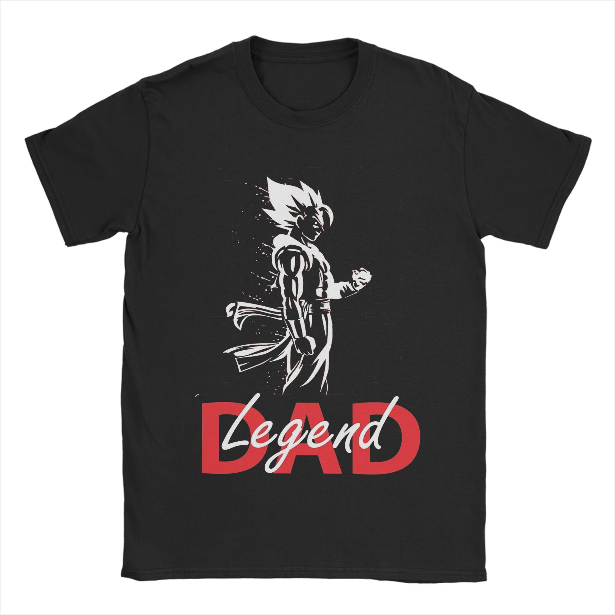 GUOYAN TOP Dragon Ball Vaderdag T-shirts Super Saiyan Papa Humor Puur Katoen T-shirt Ronde Hals Korte Mouw T-shirts Kleding Tops M