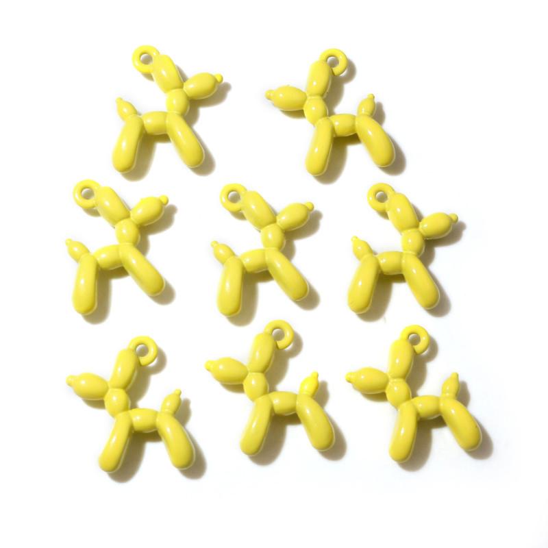 10pcs 19x14mm 3D Balloon Dog Metal Charms Pendant Multi-colors Mixed DIY Jewelry Making Findings Accessories Necklace Earring