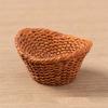 5 Pcs Mini Resin Rattan Basket Miniature Storage Holder Realistic Simulation Basket Dollhouse Accessories for Crafts Dollhouse Fairy Garden Decor