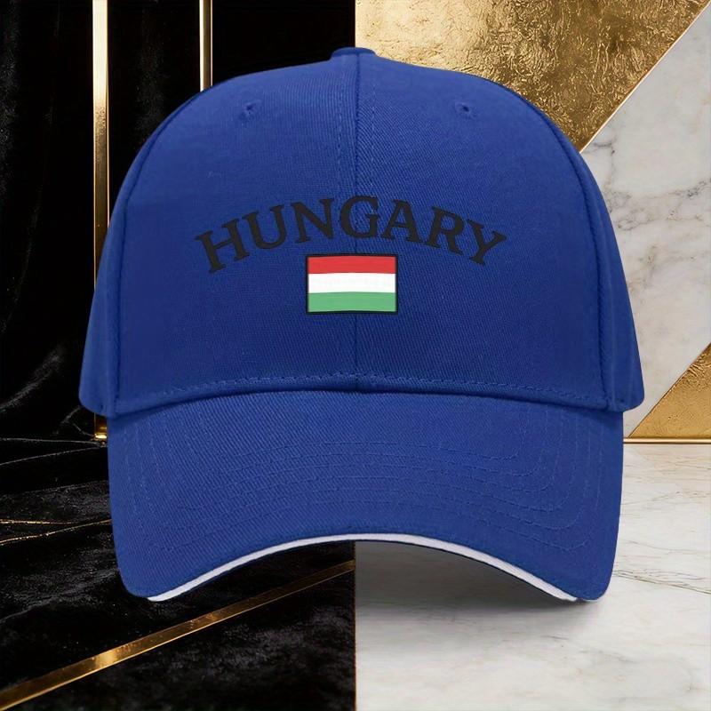Hungary Flag Baseball Cap Polyester Breathable Casual Sun Protection Adjustable Hat Adult