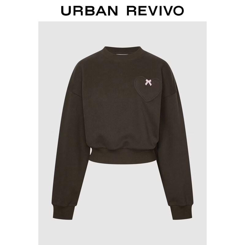 UR Women s Love Patch Bow Short Sweatshirt M