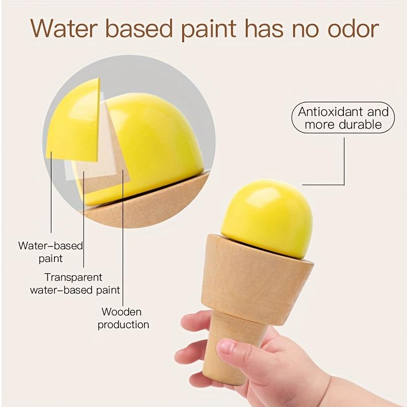 Wooden Pretend Play Ice Cream Truck, Dessert Shop Role Playing Toy Photography Props, Game Room Decorations,8 Ice Cream Stands and 4 Accessories,