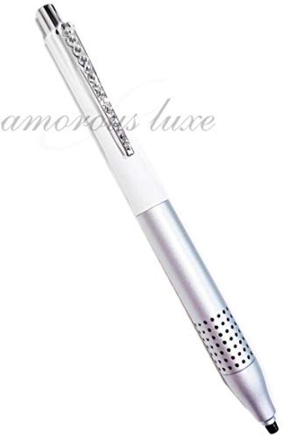 Kuru Toga Advance Upgrade Model Mechanical Pencil Popular and Stylish Mechanical Pencil with Sparkling Clip and Swarovski Crystals White - 'Crysty' -