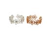 Korean Style Hollow Flower Adjustable Ring - Simple, Versatile, and Elegant Fashion Accessory