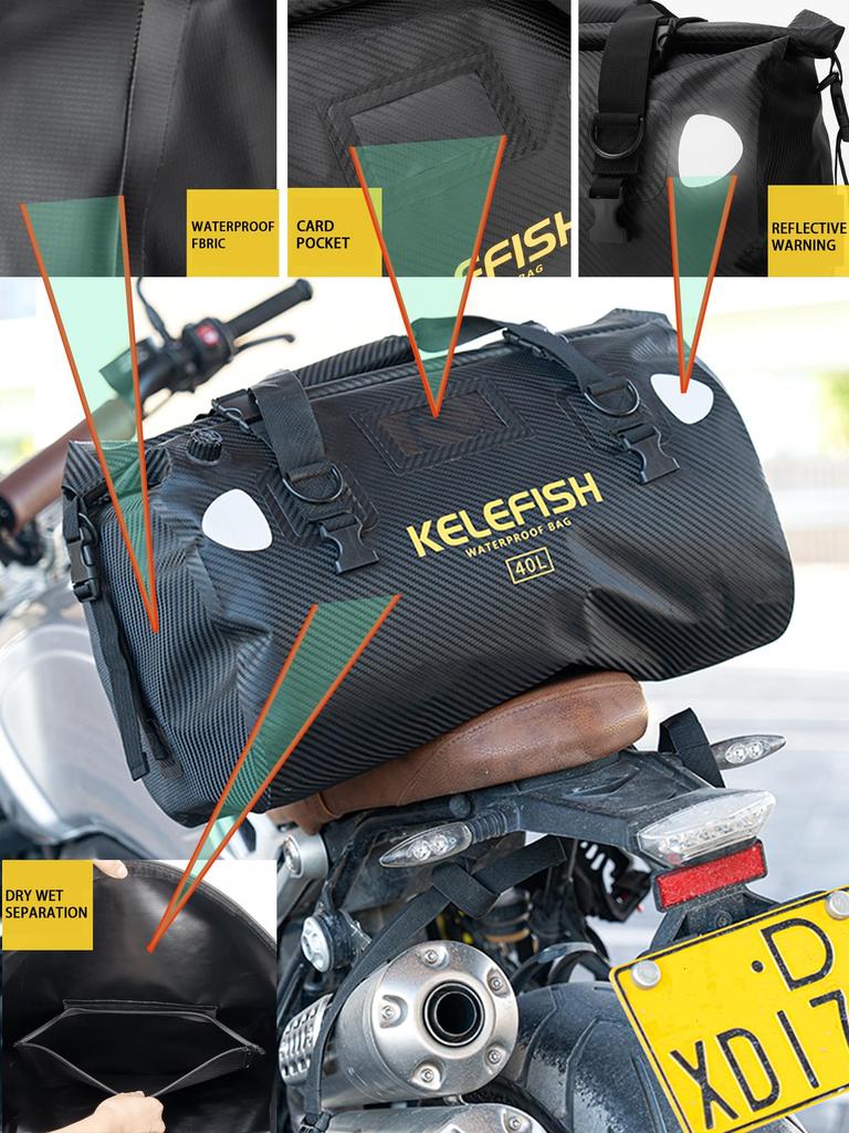 Vodotěsná taška na batoh 66L cestovní suchá taška na motorku s rychloupínacím popruhem pro kolo Kajak Rafting Boat Camping