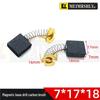 Durable Carbon Brush for 215 Slotting Machine, 7*18*21mm, Double Copper Wire