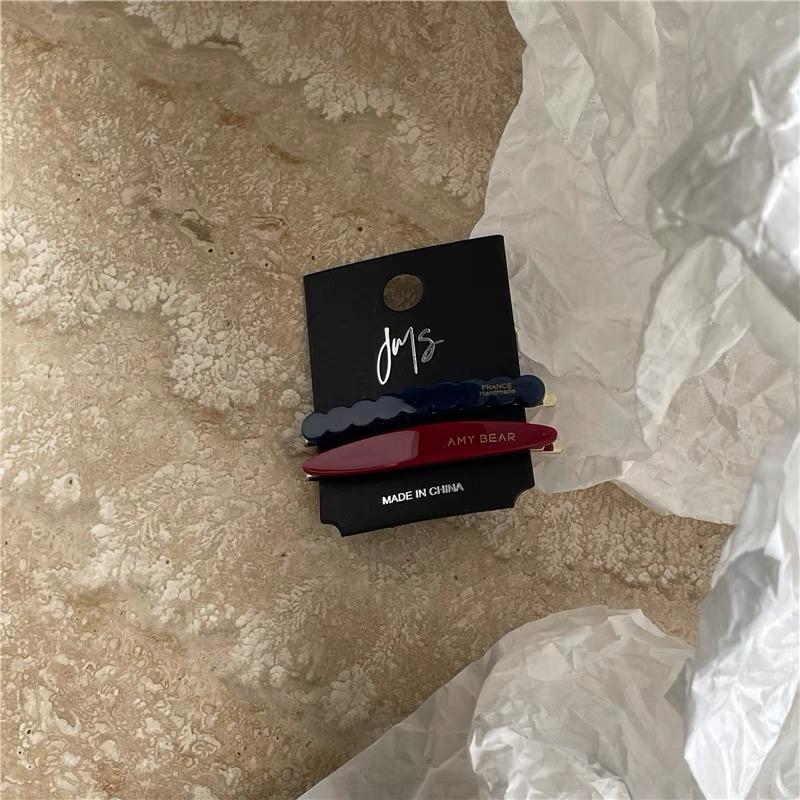 2pcs/set Acetate Hair Clips Sweet Cute Simple Side Pins Wave Lace Geometric Barrettes Hairpin Women Hair Accessories