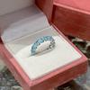 Luxurious Blue Moissanite Ring for Women Charm Simple Women's Moissanite Diamond Ring Jewelry Valentine's Day Gifts