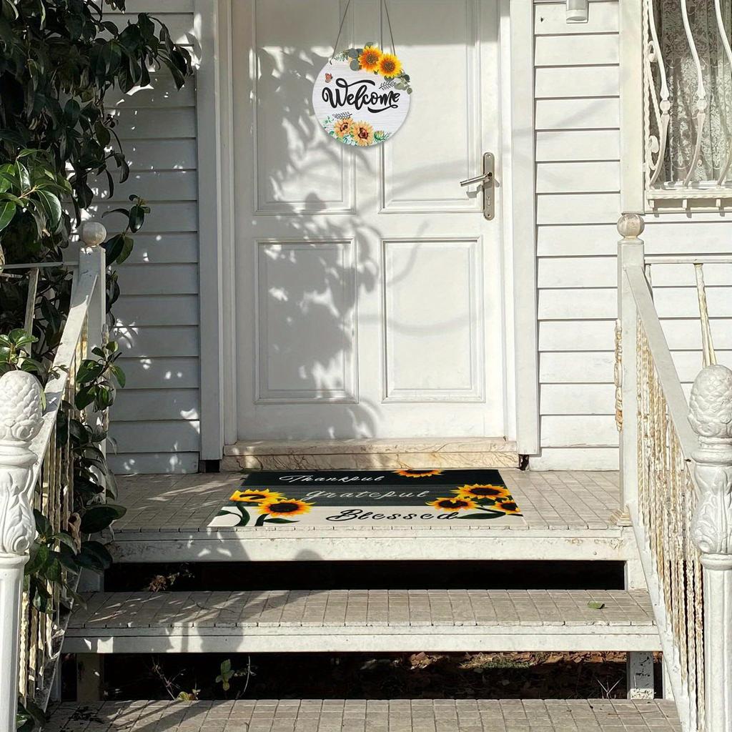 Kitchen, Laundry Room Floor Mats, Bathroom New Flannel Water-Resistant Soft Rug Dust-proof Toilet Treads Home Decorations