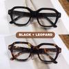 2PCS Vintage Leopard Black Frame Glasses Women Men Anti Blue Light Lens Eyeglasses Spectacles Makeup-free Eyewear Accessory