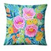 Home Pillow Decoration Watercolor Flowers Painting Print Pillowcase Home Decor Sofa Pillow Decorations Cushions Cover 45X45Cm