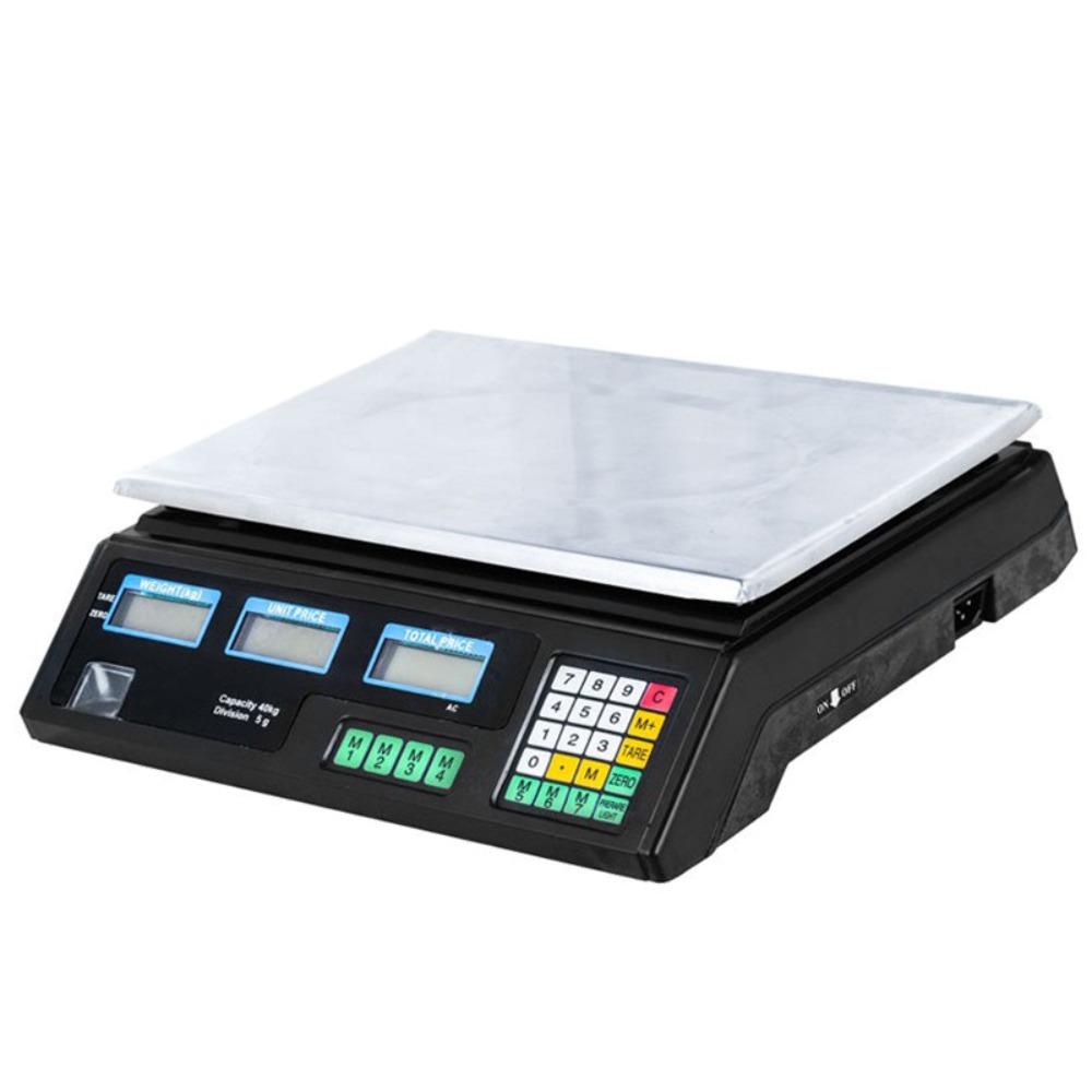 

Stainless Steel Kitchen Scale 40KG Digital Scale Table Scale Computing Scale Market чорний