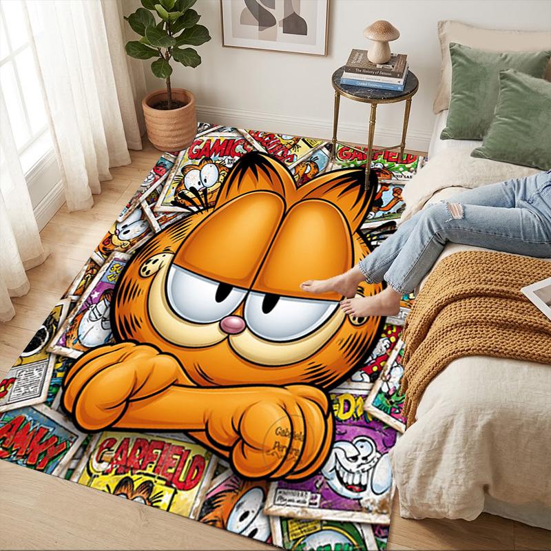 Garfield Comics Living Room Nonslip Area Rug Soft Carpet For Bedroom Game Playroom Sofa Office Home Decor Doormat Christmas Gift C9223