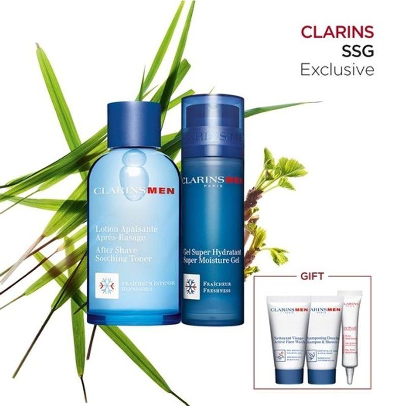 [Exclusive Set] Clarins Men Skin & Lotion Set (+ 3 Deluxe Products)