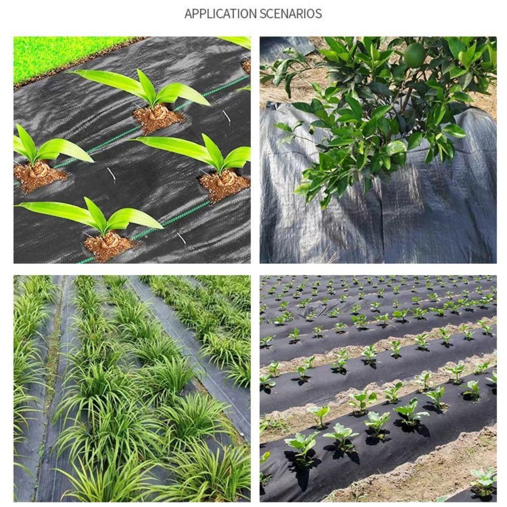 Multi-size Weed Blocking Cloth Black Weed Barrier Fabric Practical Weed Control Mat Gardening Tool