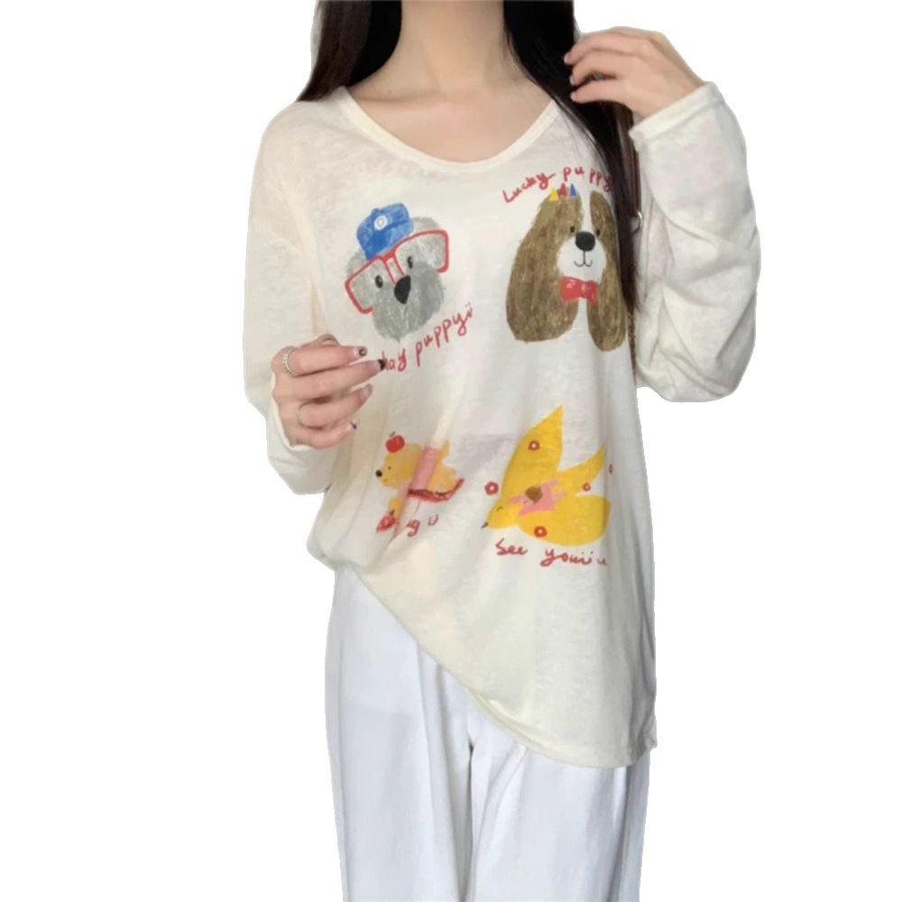 Damen Cartoon-Print Langarm Sonnenschutz Cardigan - Sommer 2025