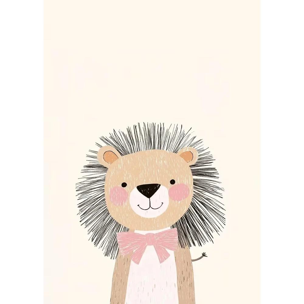 Smiling Animals Watercolor Posters Cute Tiger Giraffe Birthday Party Prints Canvas Wall Pictures Home Kid's Room Dec