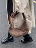 2025 Women's Retro Suede Croissant Crossbody Tote – Autumn/Winter Casual Shoulder Bag