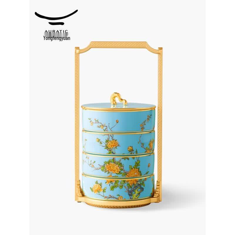 Auratic West Lake Blue Felt 5-Piece Serving Set