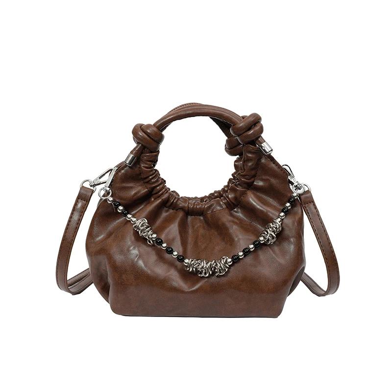 

Небольшие сумки-седла из искусственной кожи, женская сумка через плечо для женщин, зимние новые сумки и кошельки Y2K 2025 года кофейный