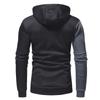 Men's Casual Patchwork Sports Sweatshirt Long Sleeve Hooded Pullover Top