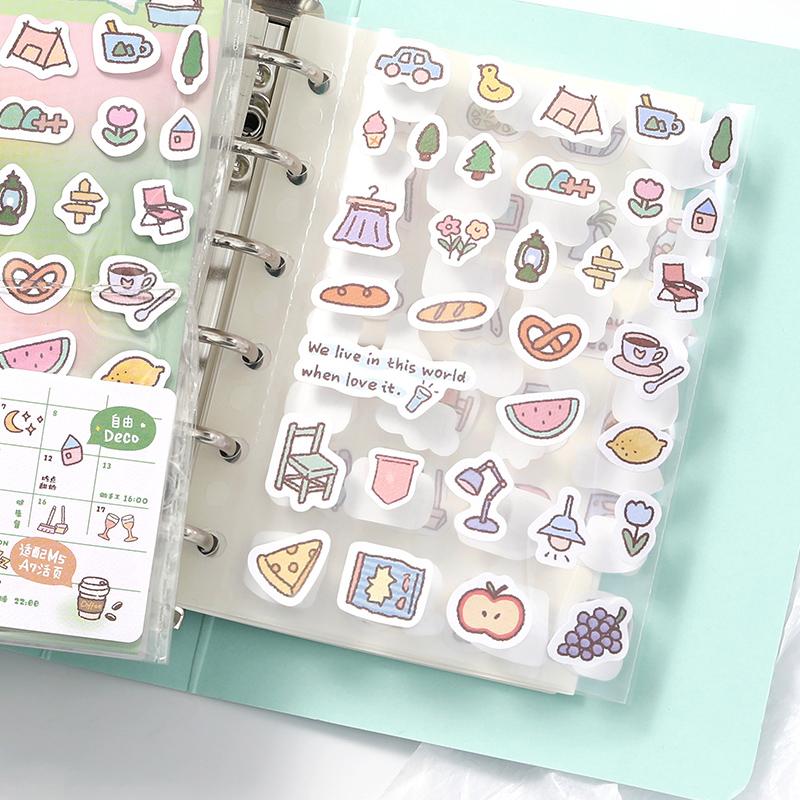 1PC Cute Bubble Frame Series Die Cut Decorative Stationery Stickers Creative Handbook DIY Handmade Scrapbook Aesthetic Supplies