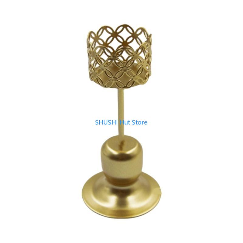 European Metal Holders Candlestick Fashion Wedding Table Stand Exquisite Candlestick Christmas Table Decor D57B