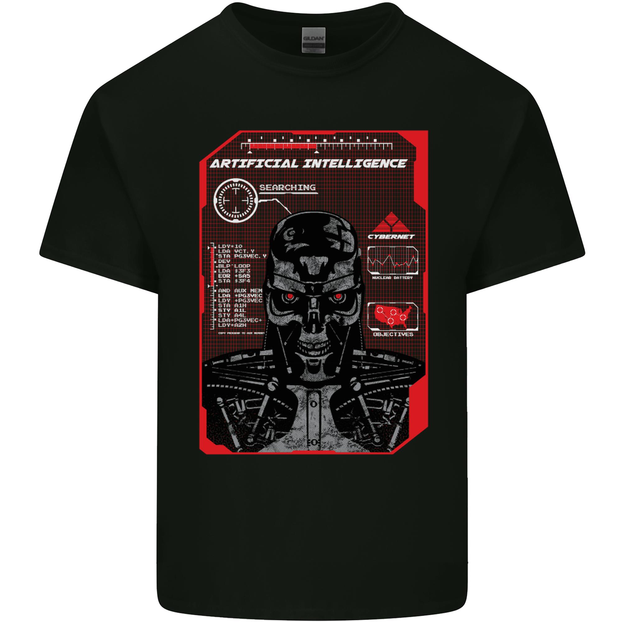 Artificial Intelligence Robot Machine Movie Unisexs Light Cotton TShirt S
