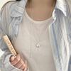 Korean Style Retro Pearl Necklace: Women's Multi-Layer Asymmetrical Clavicle Chain with OT Buckle