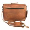 Men's Genuine Vintage Goat Leather Messenger Bag Shoulder Laptop Bag Briefcase