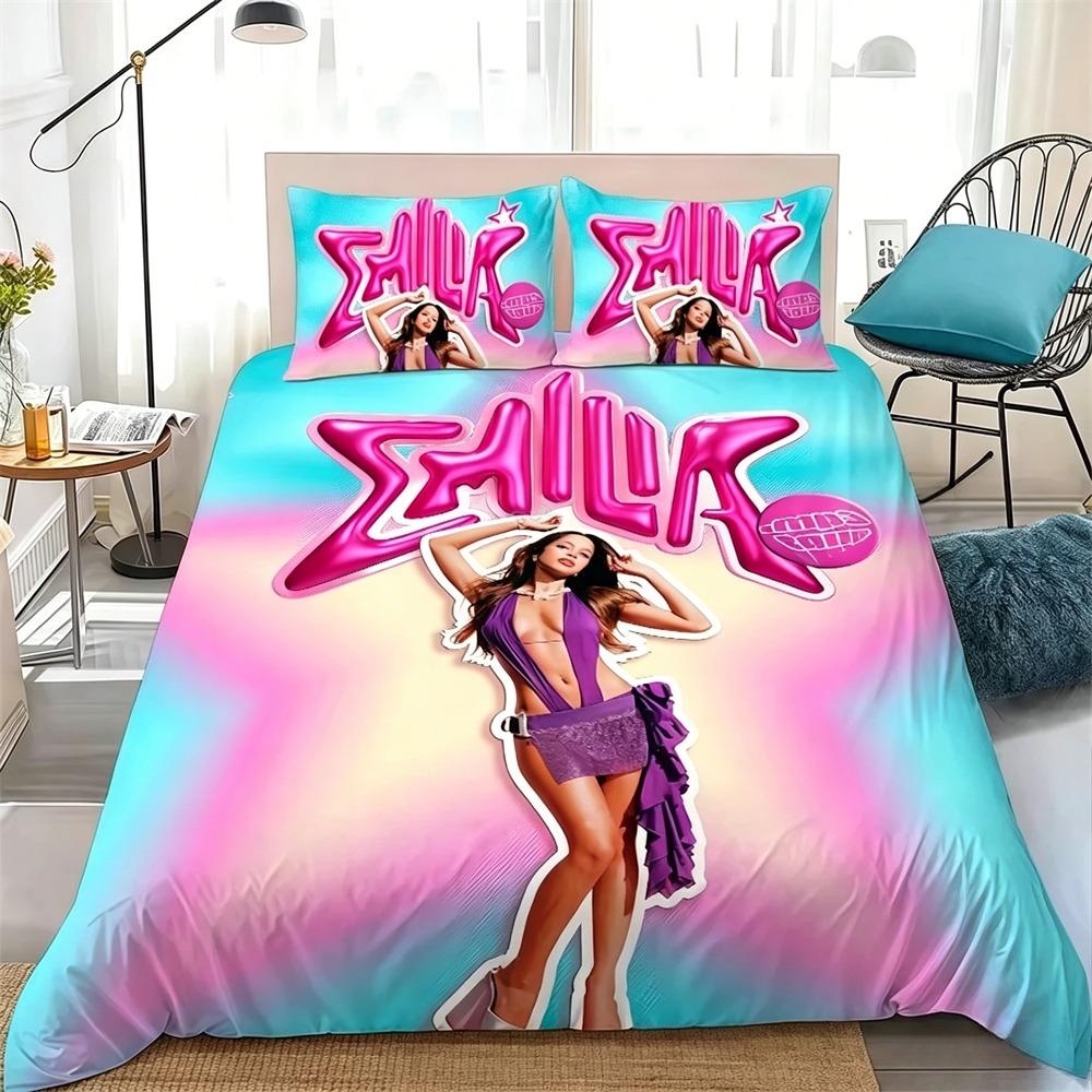 

3D Print Emilia Mernes Mp3 Bedding Set Single Twin Full Queen King Size Bed Set Adult Kid Bedroom Duvetcover Sets Anime Bed 135x200cm