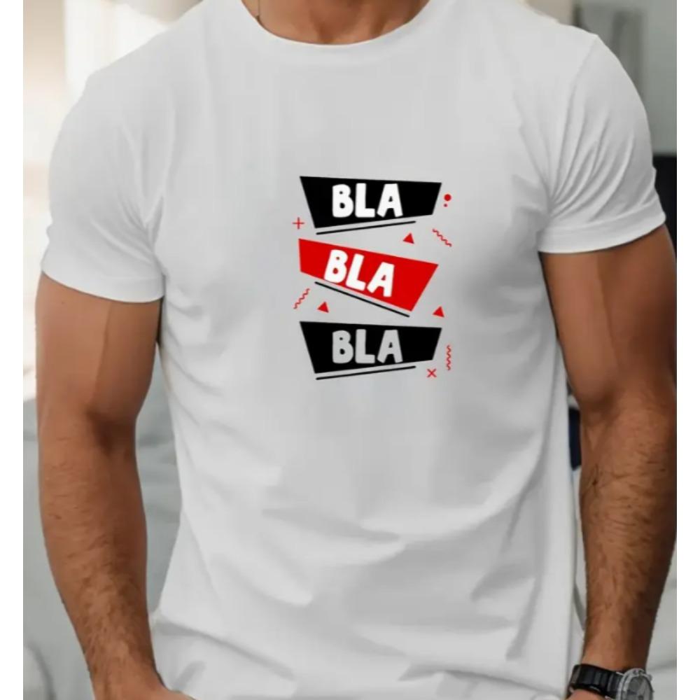 Men Classic Cotton Neck T-Shirt Casual Summer Tee Unique Print Breathable Soft Short Sleeve Clothing
