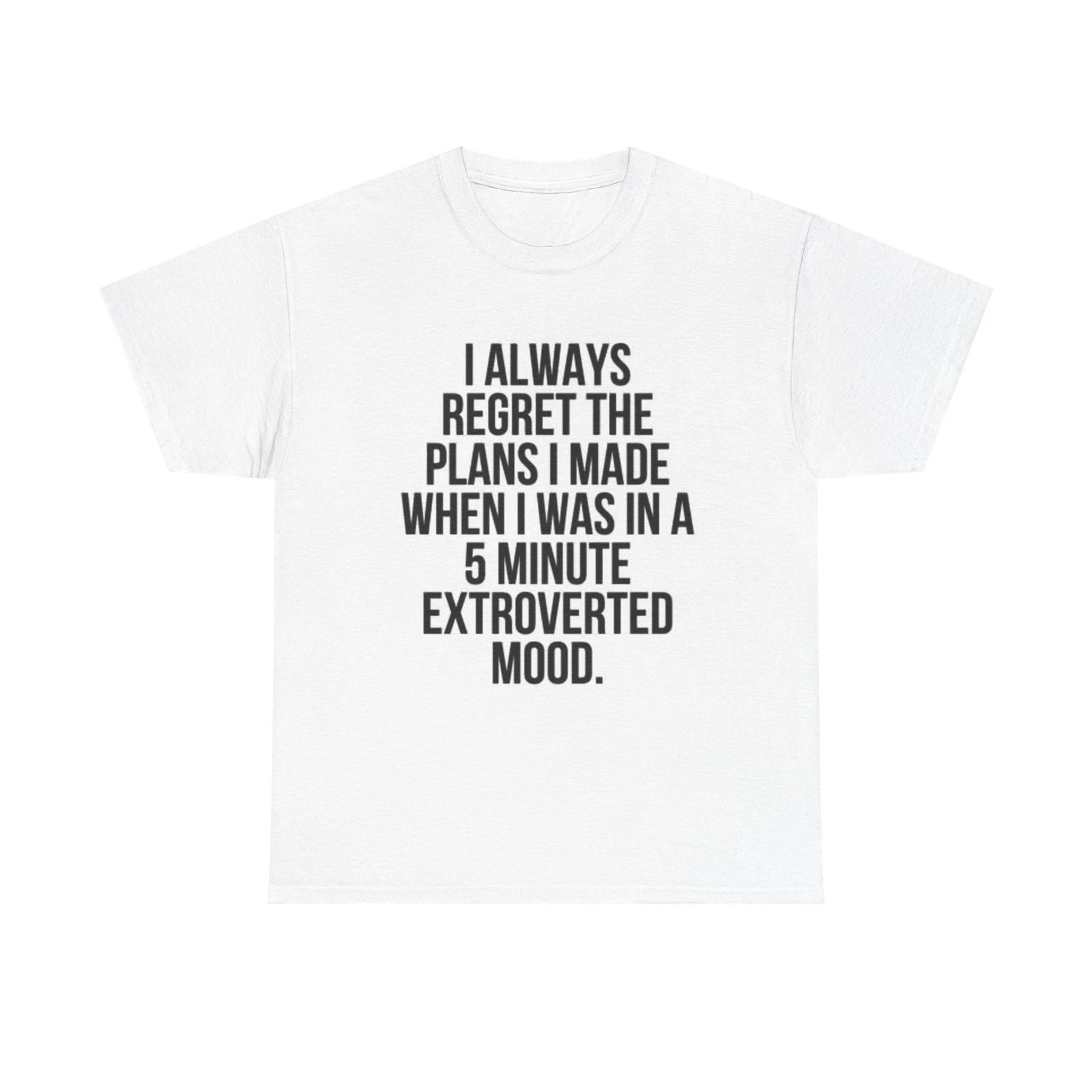 Men s and Women s T-shirts Introvert Extrovert Funny Graphic XL